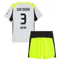 Stroje piłkarskie Borussia Dortmund Waldemar Anton #3 Koszulka Wyjazdowej dla dzieci 2025-26 Krótki Rękaw (+ szorty)